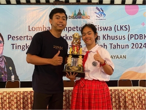 Caesarya Rihadatul Ai'sy Raih Juara 2 Lomba Kompetensi Siswa Peserta Didik Berkebutuhan Khusus (LKS PDBK) 2024 Cabang Teknologi Informasi